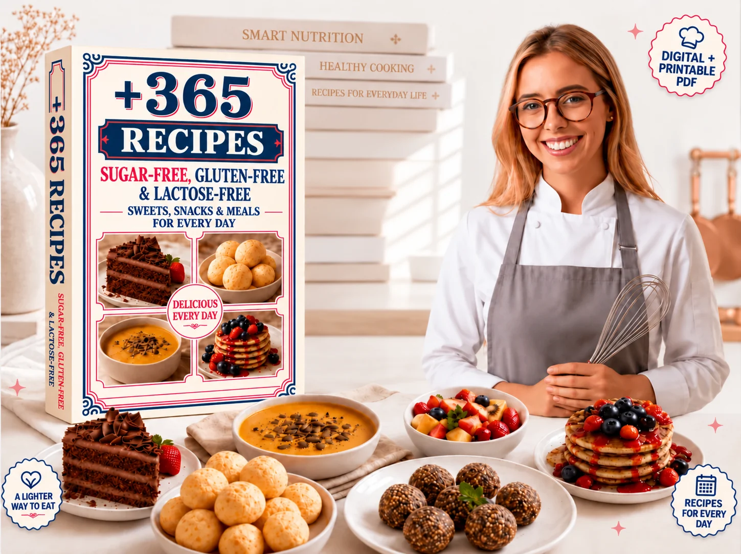 365 recipes digital cookbook with food photography